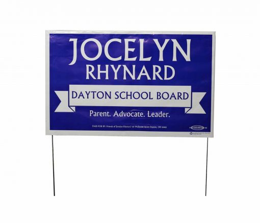 Yard signs poly-bag with wire frame