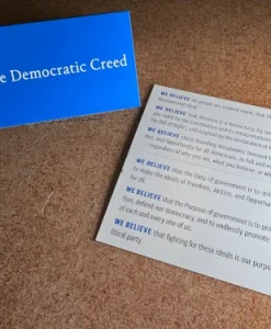 Democratic Creed card by Dems 101